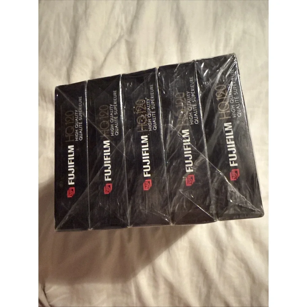 Fujifilm HQ120  5 Pack Brand New Six Hours Blank Vhs Tape Tapes